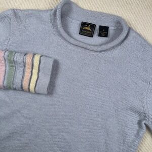 Alpaca Wear By Linda Davis Medium Blue Stripes Sleeve